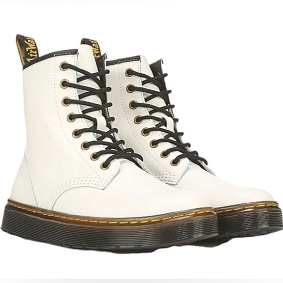 Dr Martens White Zavala Lace Up Boots WORN ONCE LIKE NEW! Size 7 - Picture 6 of 6